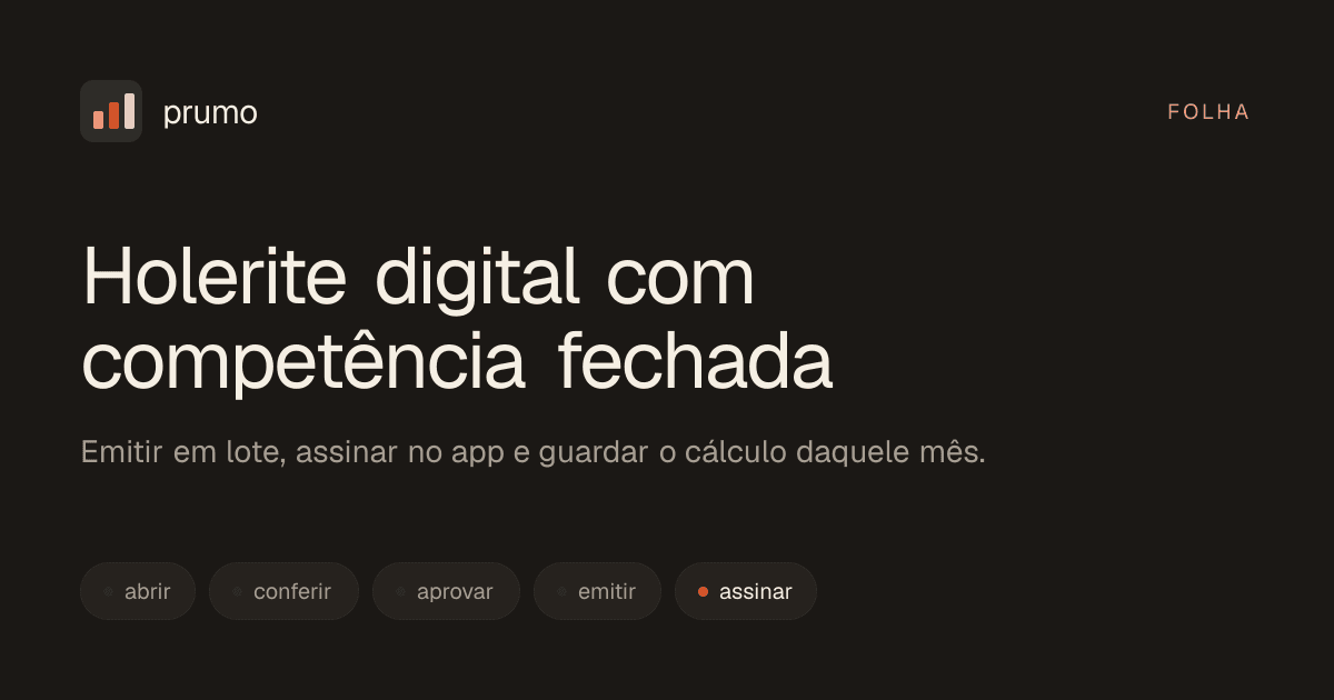 Capa do artigo: holerite digital amarrado à competência congelada da folha.